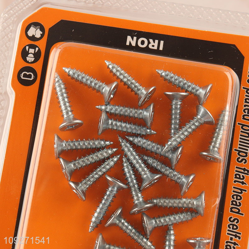 Top selling 3.5*16mm zinc-plated phillips flat head self-tapping screws