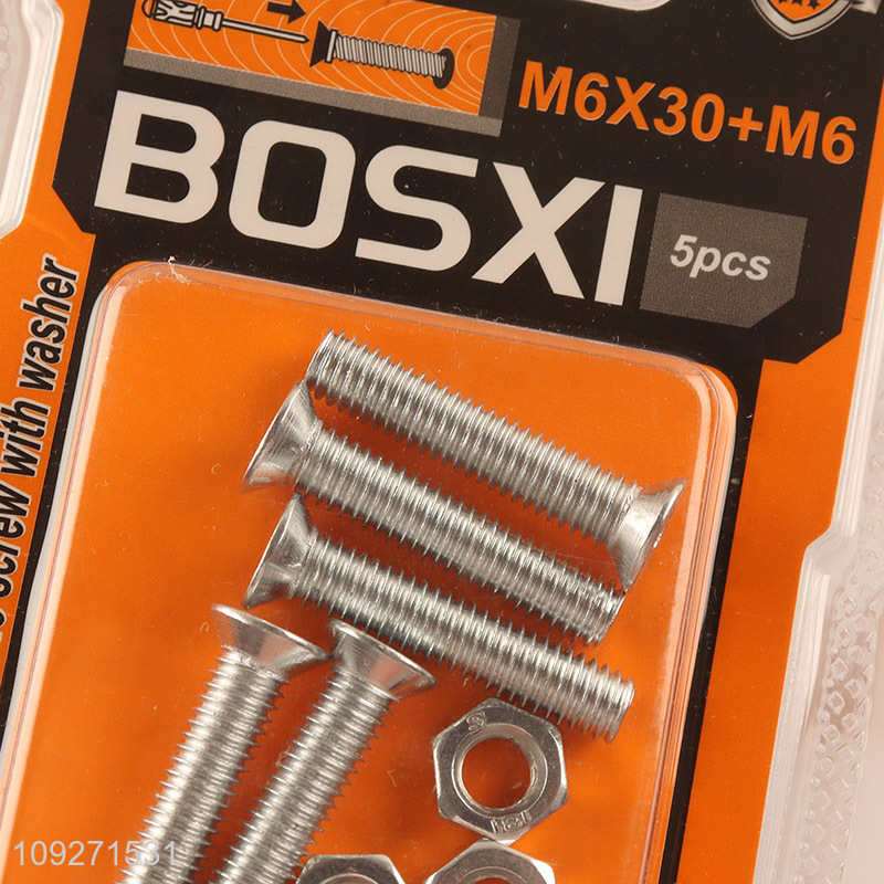 China wholesale iron phillips flat head machine screw with washer