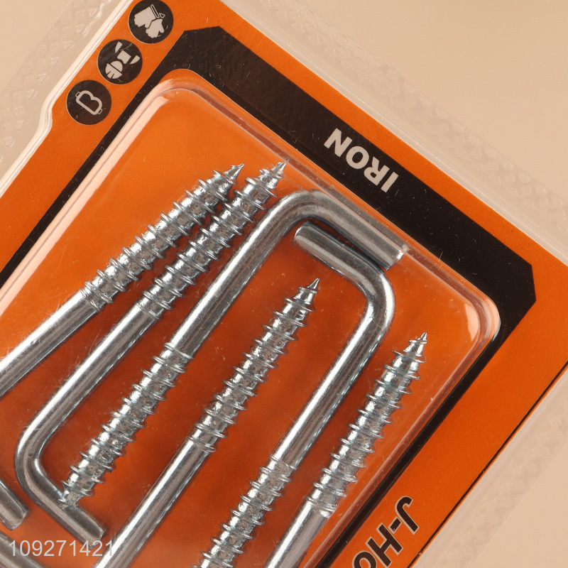 Popular products 6pcs iron j-shaped hook right-angle nails set