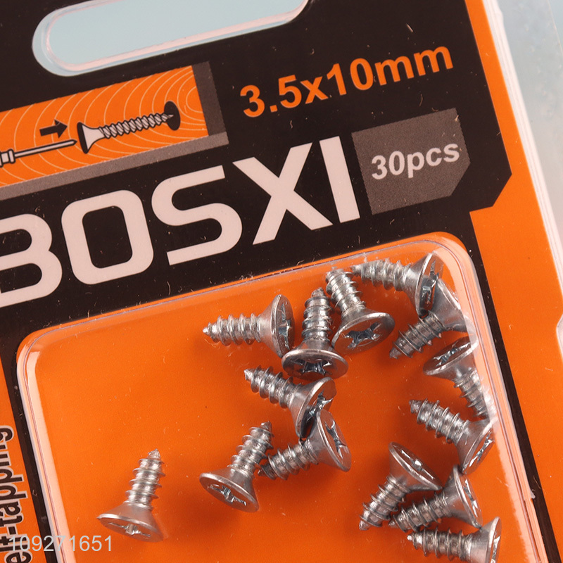 Best quality 3.5*10mm zinc-plated phillips flat head self-tapping screws