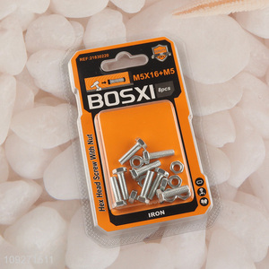 Hot product iron hardware accessories hex head screw with nut