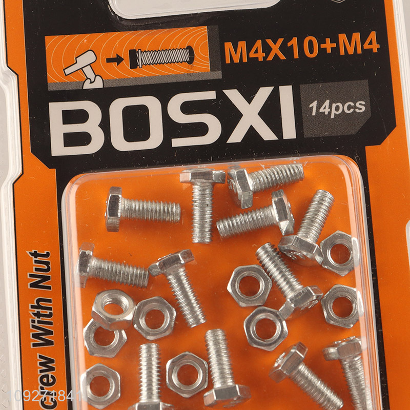Top products 14pcs iron screws and nuts set for hardware accessories