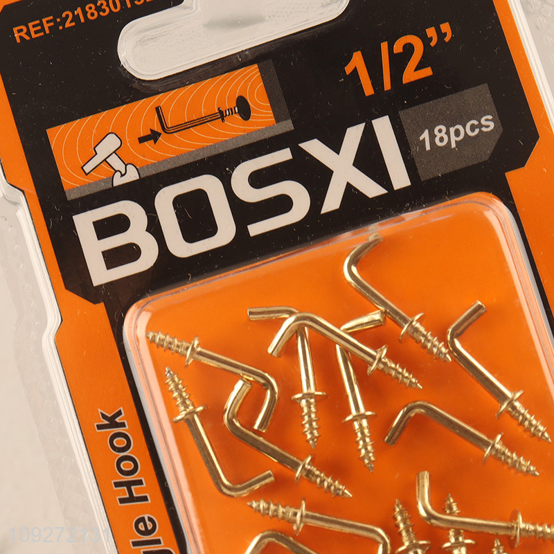 Top quality 18pcs right-angle hook hardware accessories iron nail