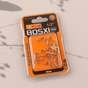 Top quality 18pcs right-angle hook hardware accessories iron nail