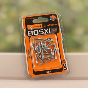 Good quality 22pcs 2.3*20mm self tapping screws hooks J-hook