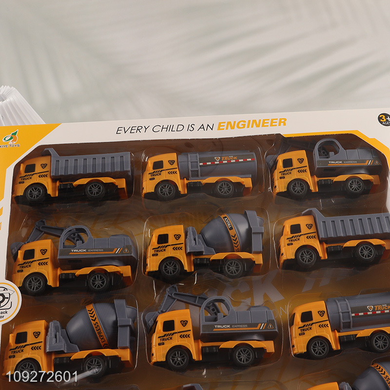 Low price engineer tuck children's toy pull back car set