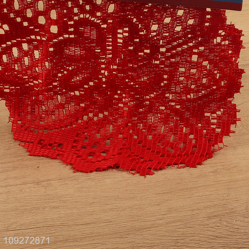 China products polyester hollow home dinner mat place mat