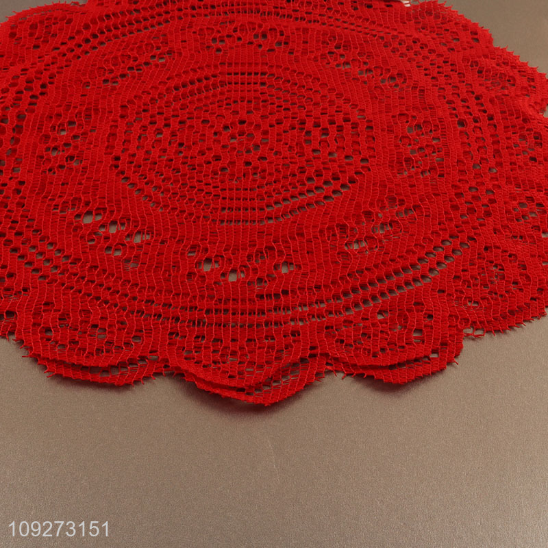 Top products red polyester dinner mat placemat table mats