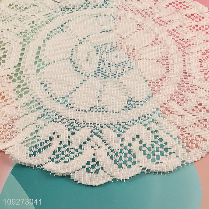 Yiwu market white polyester dinner mat placemat table mats