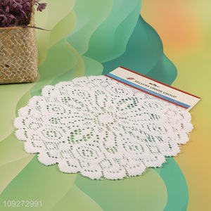 Yiwu market hollow polyester dinner mat place mat set
