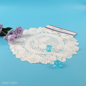 Good price 2pcs hollow polyester dinner mat placemat table mats set