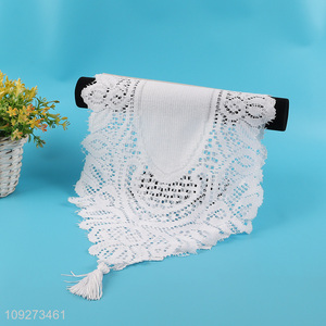 Hot items polyester hollowtable runner table decoration