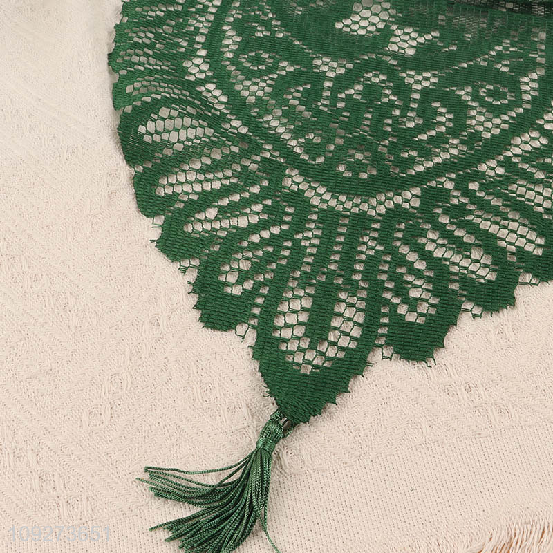 Best quality green polyester table runner table decoration table flags