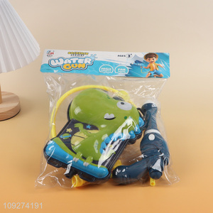 Factory price dinosaur cartoon kids water gun toy with backpack