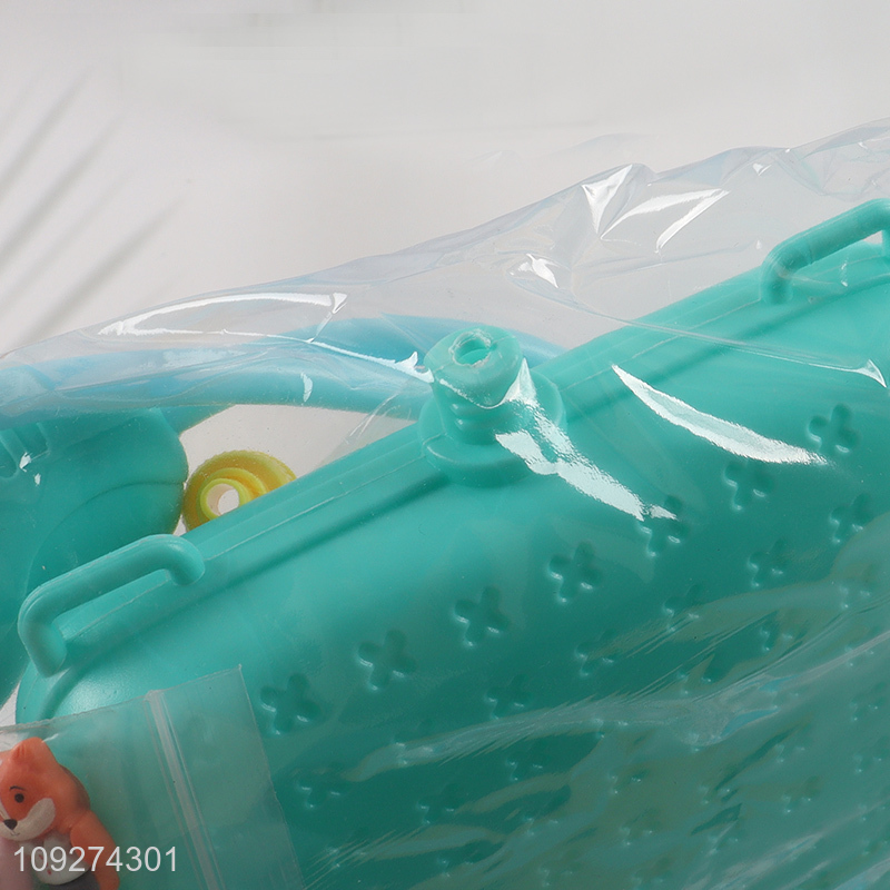 Online wholesale cartoon animal diy kids backpack water gun toy