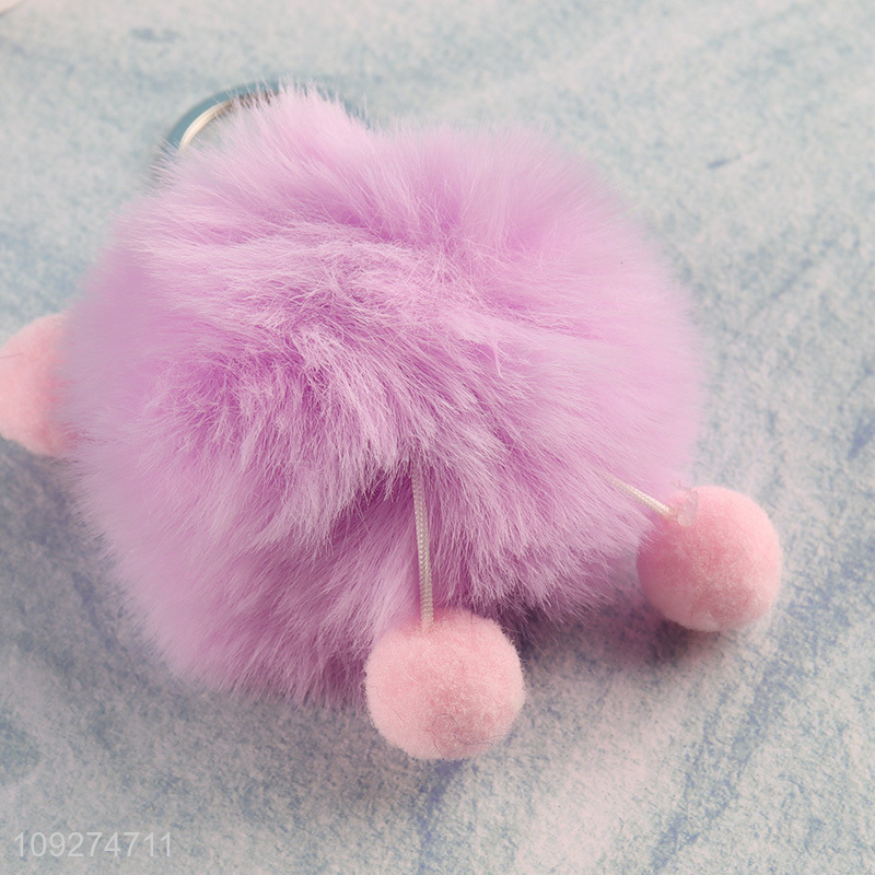 Good quality plush monster keychain key rings for gifts