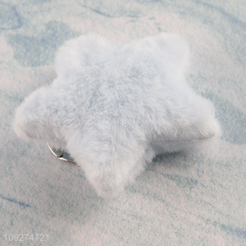 Top products star shape plush keychain key rings