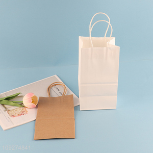Low price white paper bag gifts packaging bag for sale
