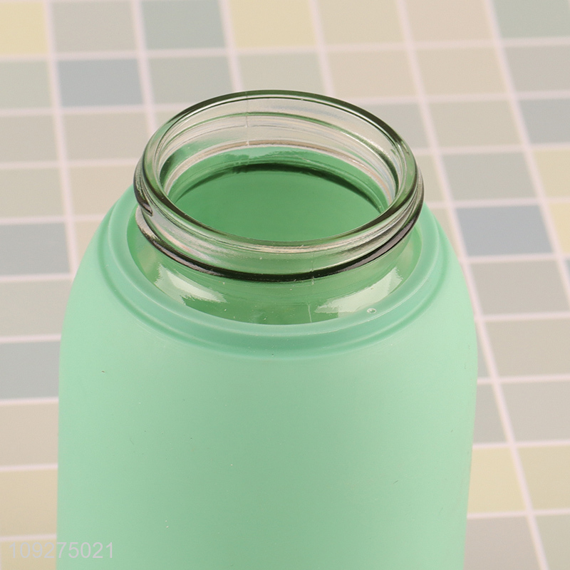 Factory portable 350ml glass water bottle drinking bottle