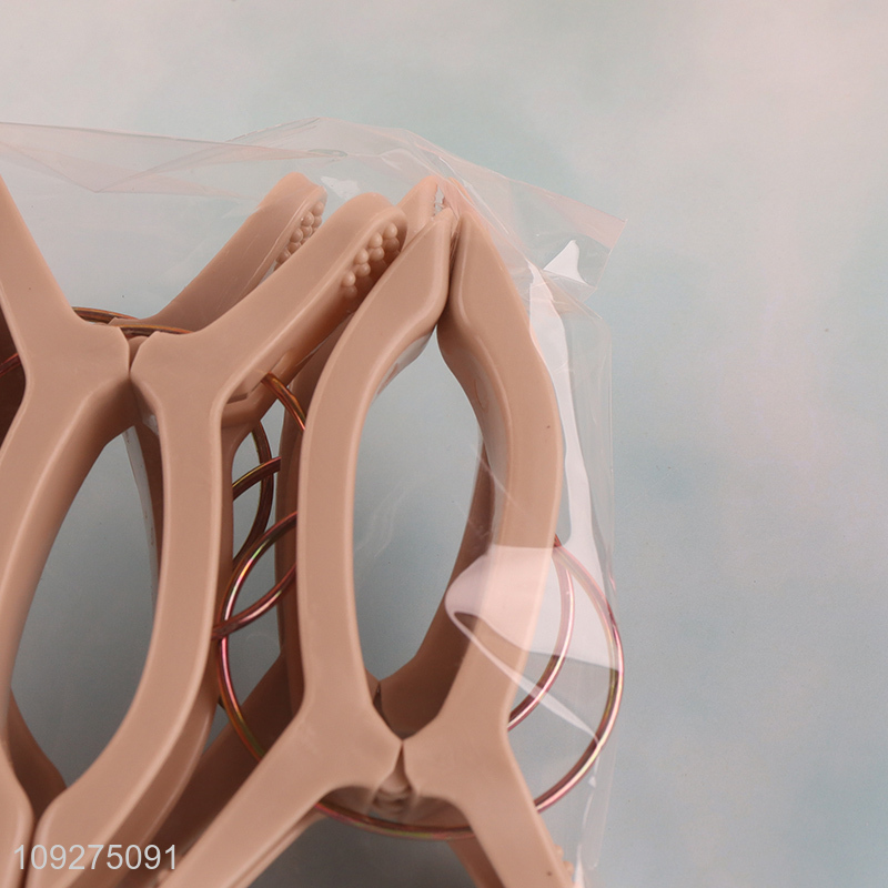 Hot selling 6pcs large plastic clothes clips clothes pegs quilt clip