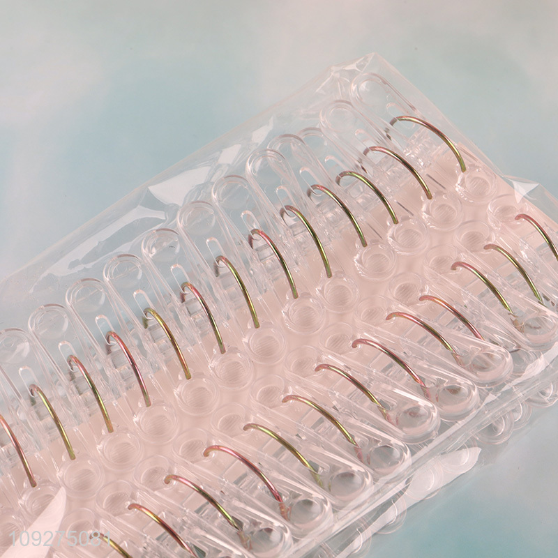 Low price 30pcs household plastic clothes clips clothes pegs set