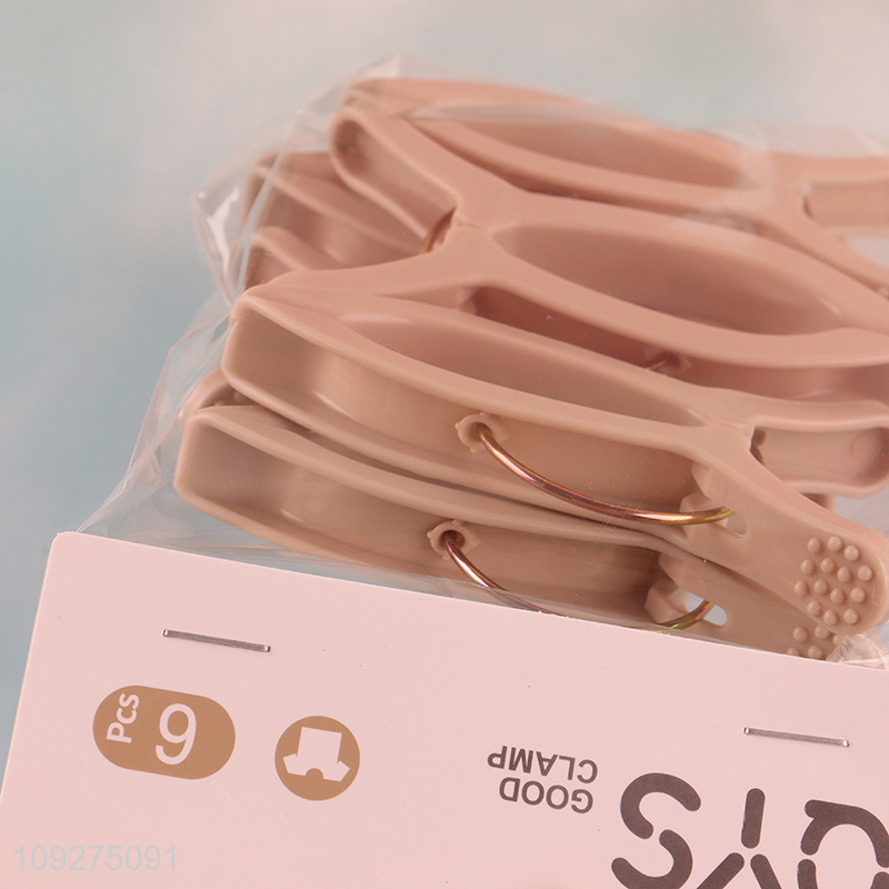 Hot selling 6pcs large plastic clothes clips clothes pegs quilt clip