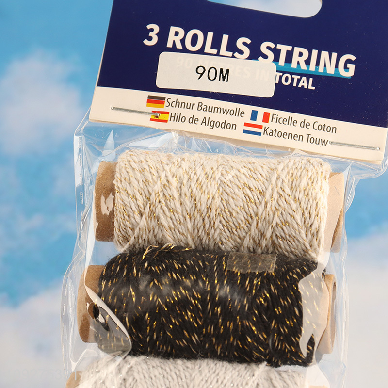 Online wholesale 3rolls string diy packaging rope