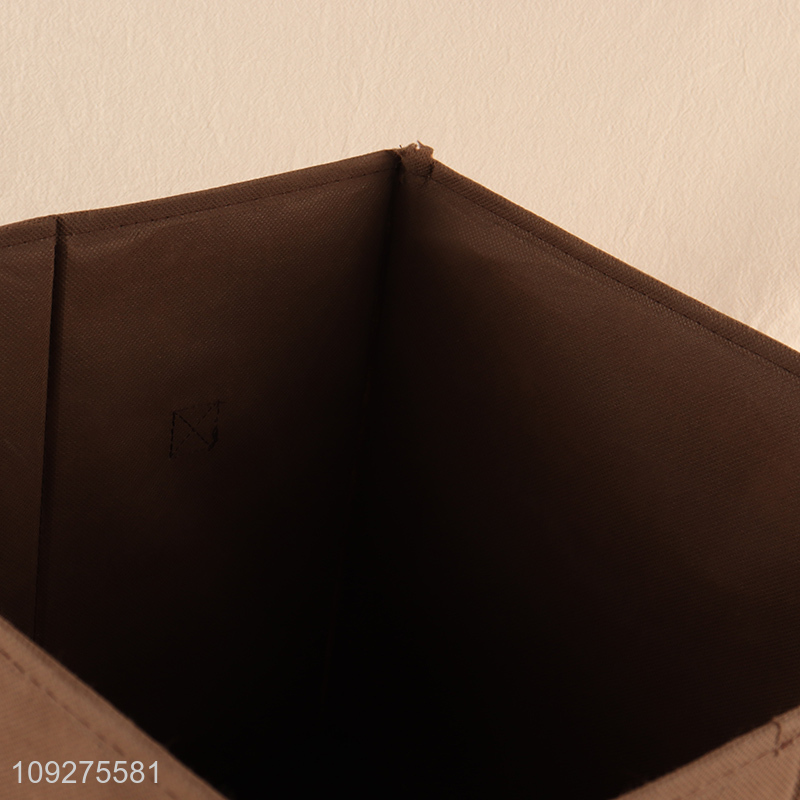 Hot items home non-woven fabric storage basket with handle