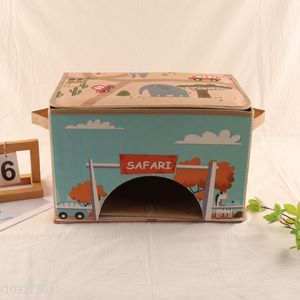 Hot products cartoon printed non-woven fabric storage basket