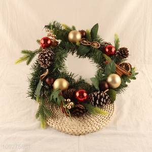 Low price decorative wreaths christmas decoration supplies
