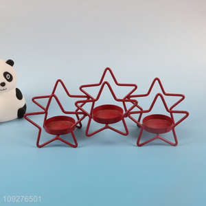 Factory wholesale star shape metal candle holder