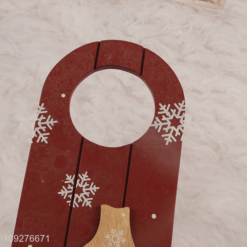 Wholesale Wood Christmas Door Knob Hanger Decorations