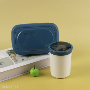 New product plastic portable food container lunch box with soup cup