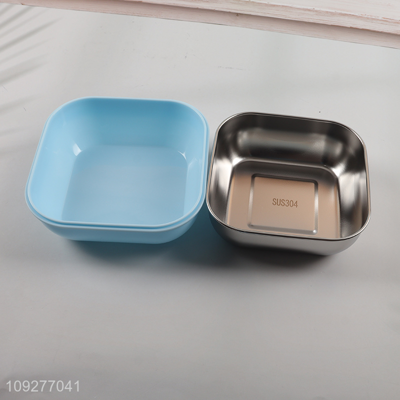 Top quality stainless steel food container lunch box with tableware