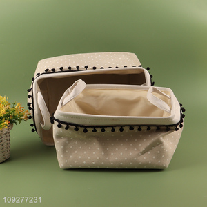 Yiwu market rectangle polyester storage basket storage container