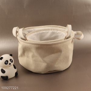 Good sale polyester storage basket storage container with handle