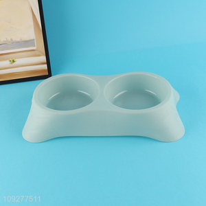 Good selling double bowl plastic pet feeder pet bowl