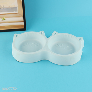 Popular products cartoon cat plastic pet feeder pet bowl