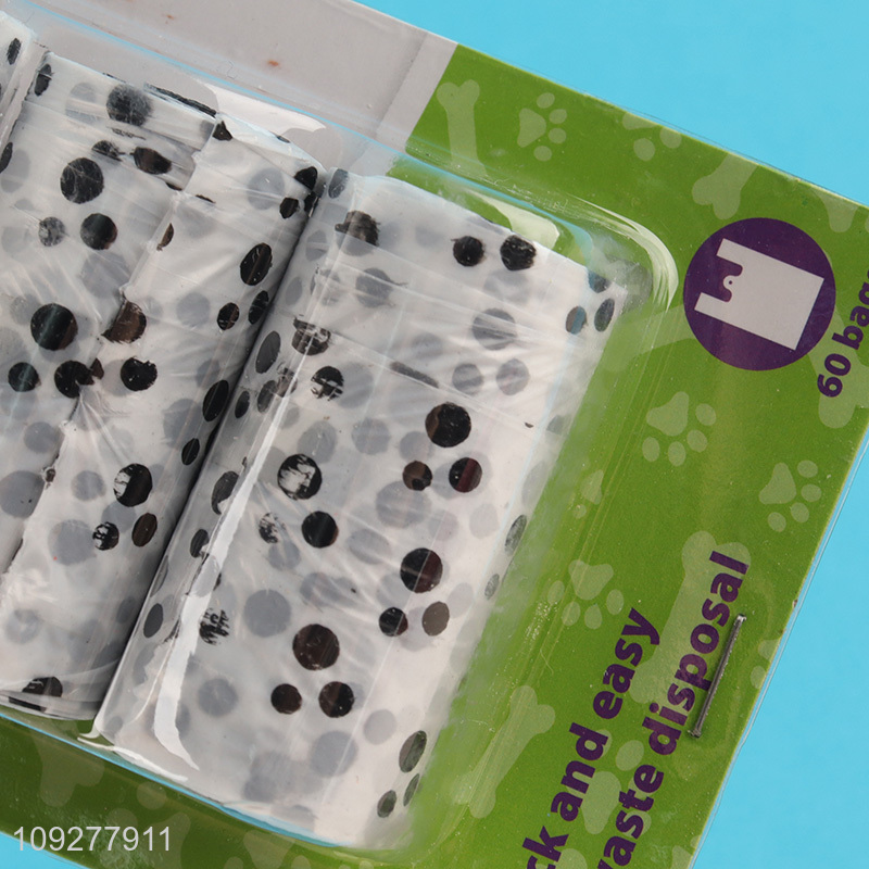 Top selling 3rolls outdoor pet dog poop bags set