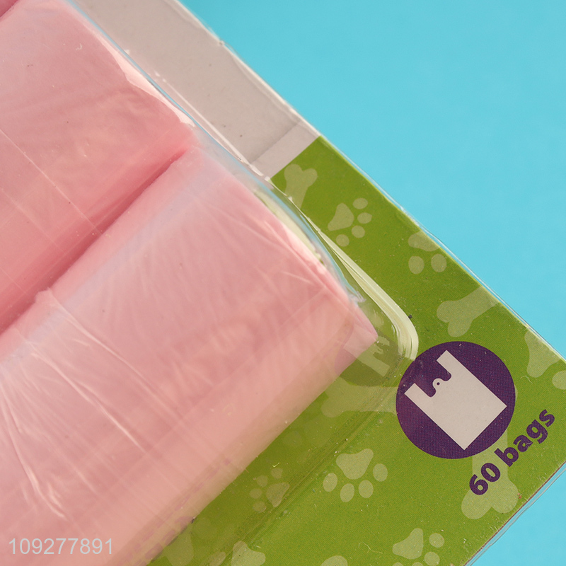 Yiwu market 3rolls outdoor disposable pet dog poop bags