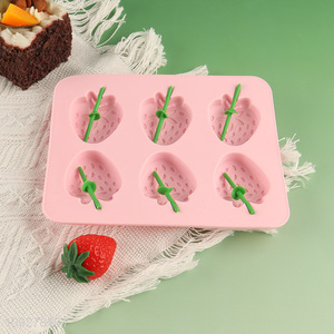 New product strawberry shape ice tray ice mold for sale