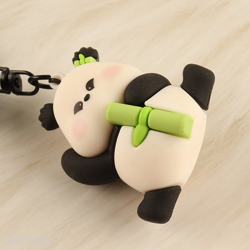 Low price cartoon panda pendant keychain key rings