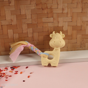 Best quality tpr pet chew toys teething toys with cotton rope