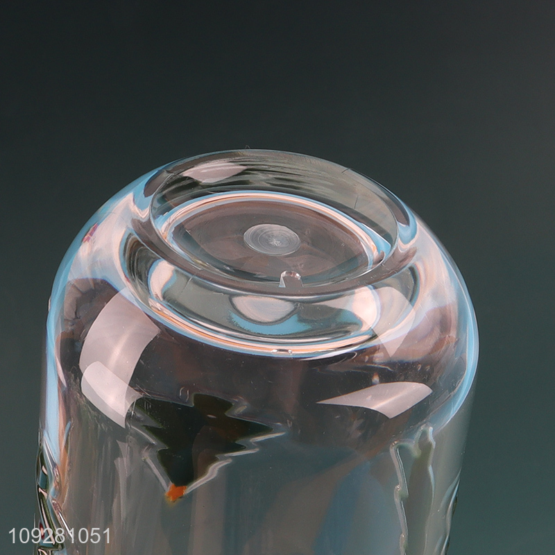 Yiwu market christmas series glass water cup drinking cup