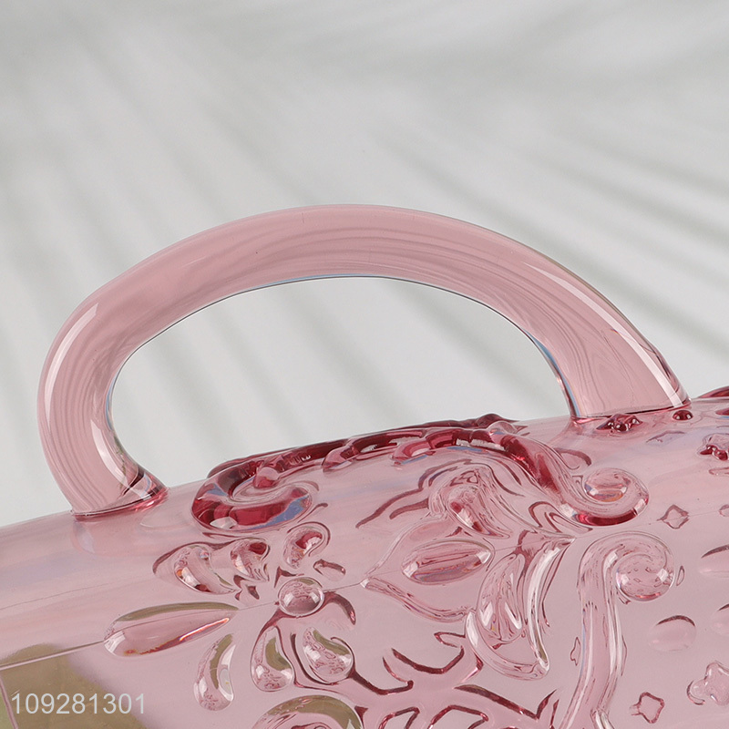 Hot items embossed glass water jug juice jug with handle