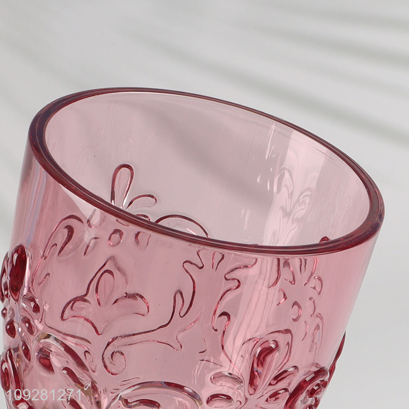 China wholesale embossed glass champagne glasses goblet glasses