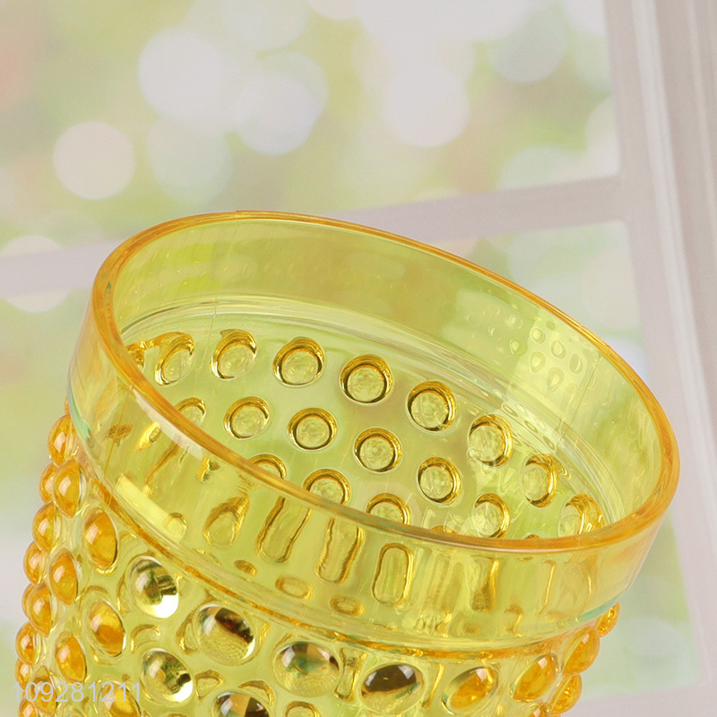 Popular products unbreakable glass embossed drinking cup water mug