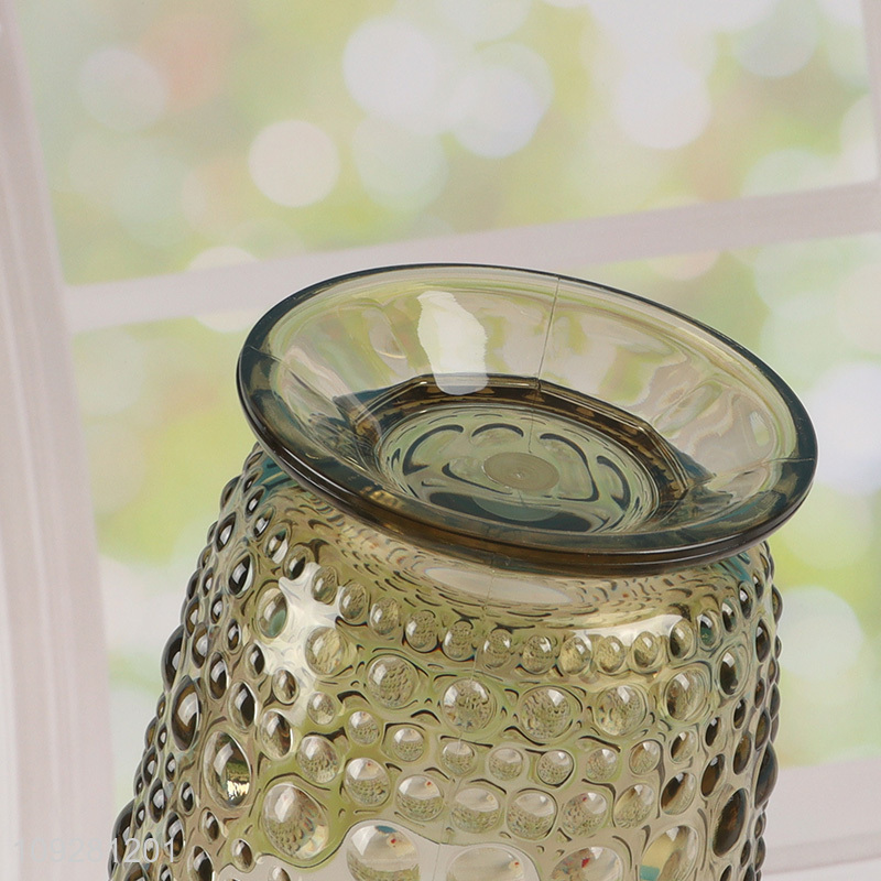 Factory price glass embossed drinking cup water mug for sale