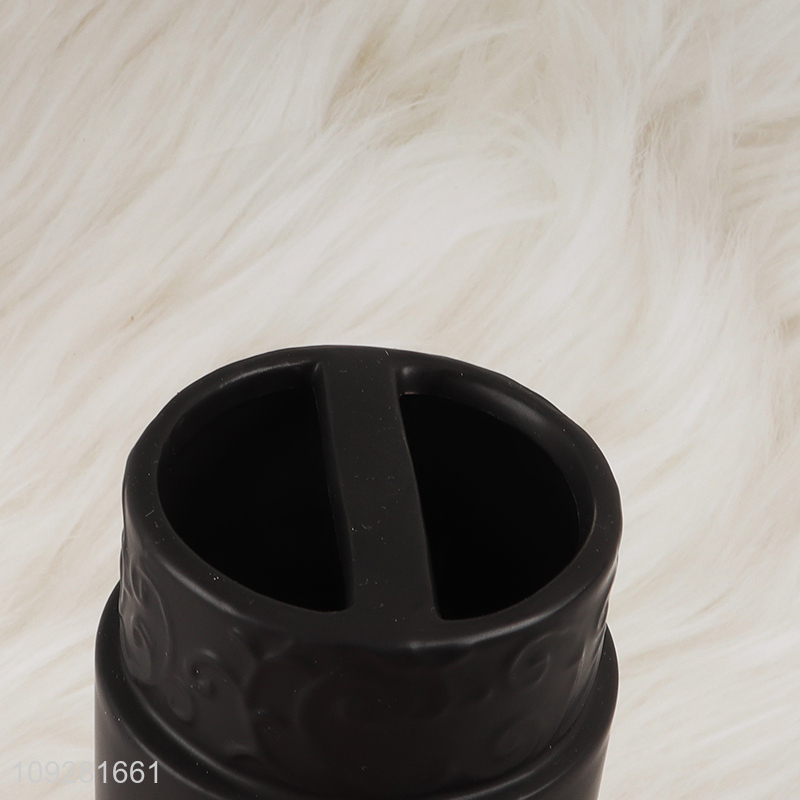 Top selling black home bathroom toothbrush holder toothbrush cup