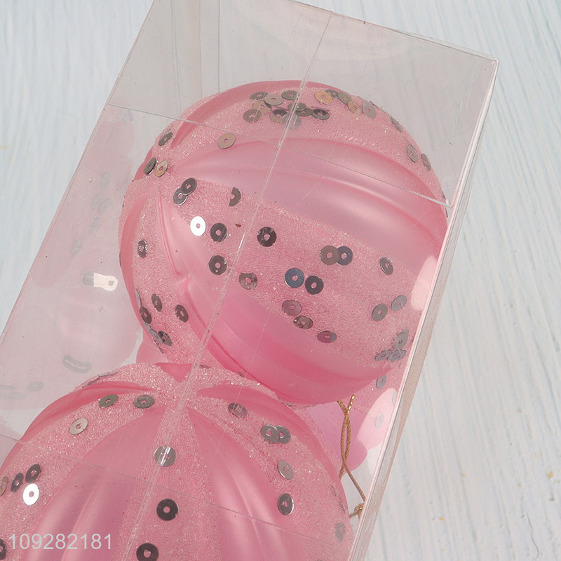 Factory price 4pcs pink christmas decoration christmas ball set